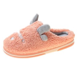 Women’s Cute Antlers Warm Lining Casual Home Plush Slippers