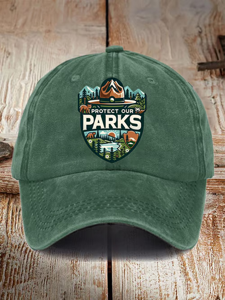 Protect Our National Parks Print Baseball Cap