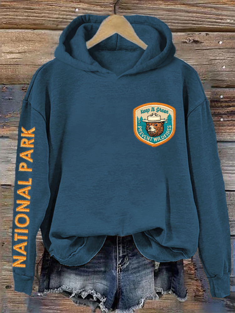Keeping It Green Protecting Nature Awareness Print Hoodie