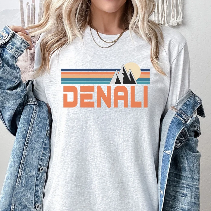 Vintage Denali National Park Camping Nature Lover Hiking alaska comfortable Unisex T-shirt