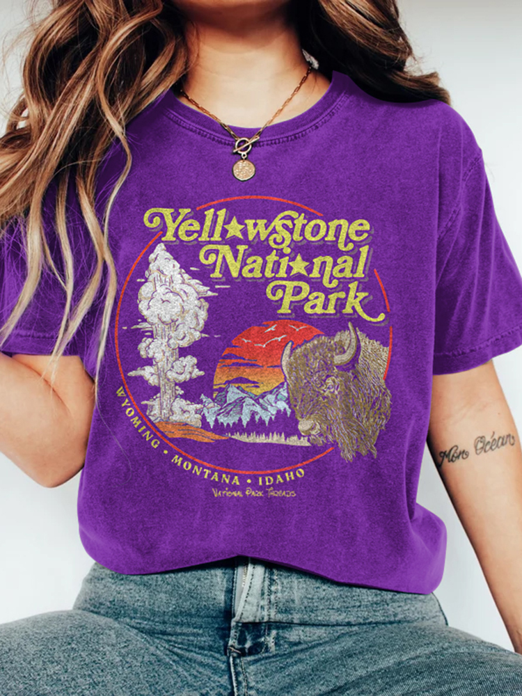 Women's National Park Vintage 70's Old Faithful Graphic Classic T-shirt