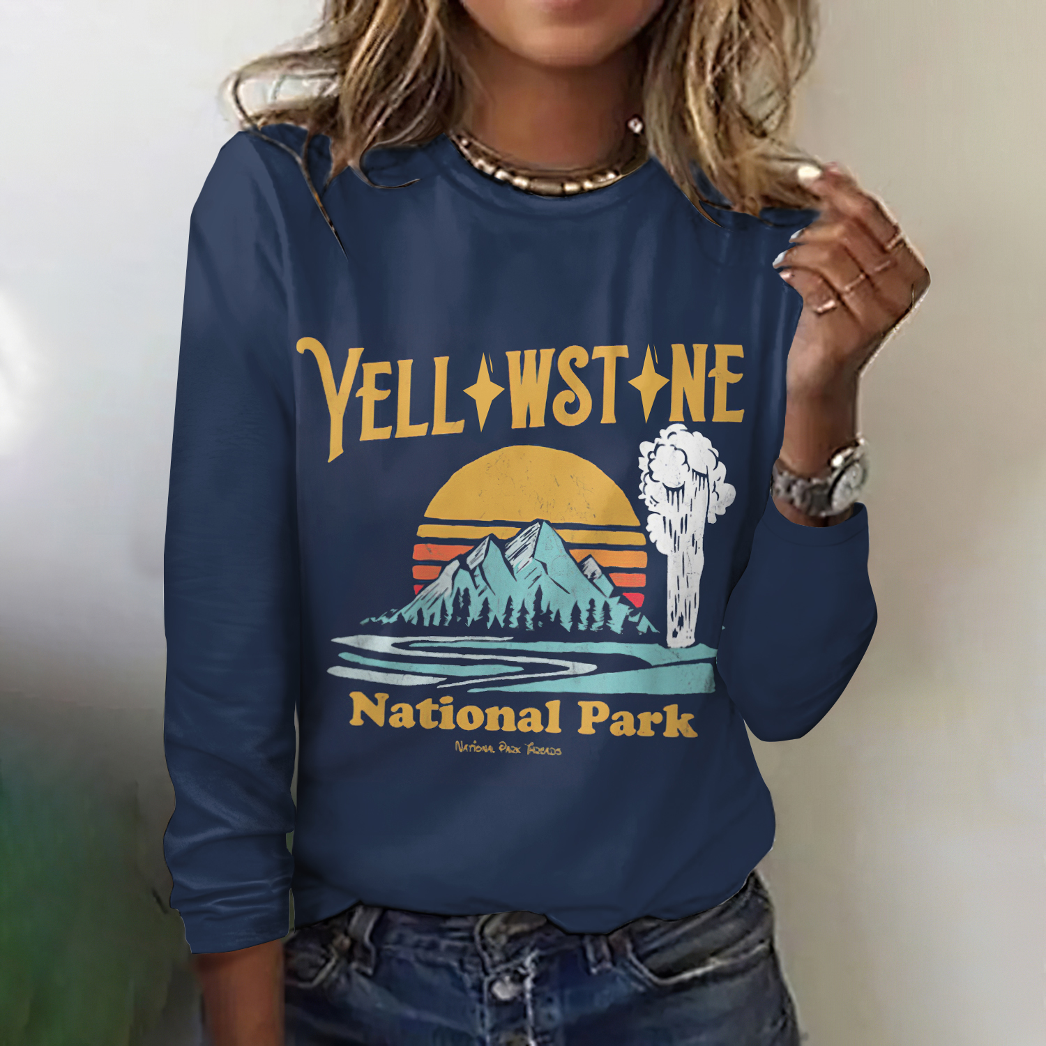 Women's National Park Scenic Eco-friendly Long Sleeves T-shirts