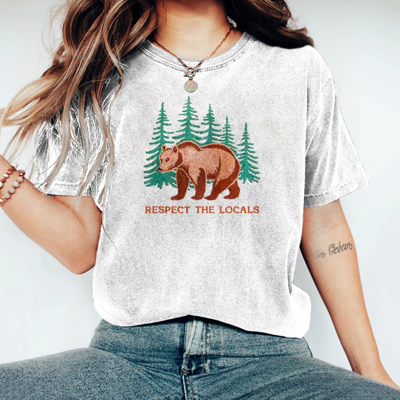 Protect Local Park Bears Embroidered Vintage T-shirt
