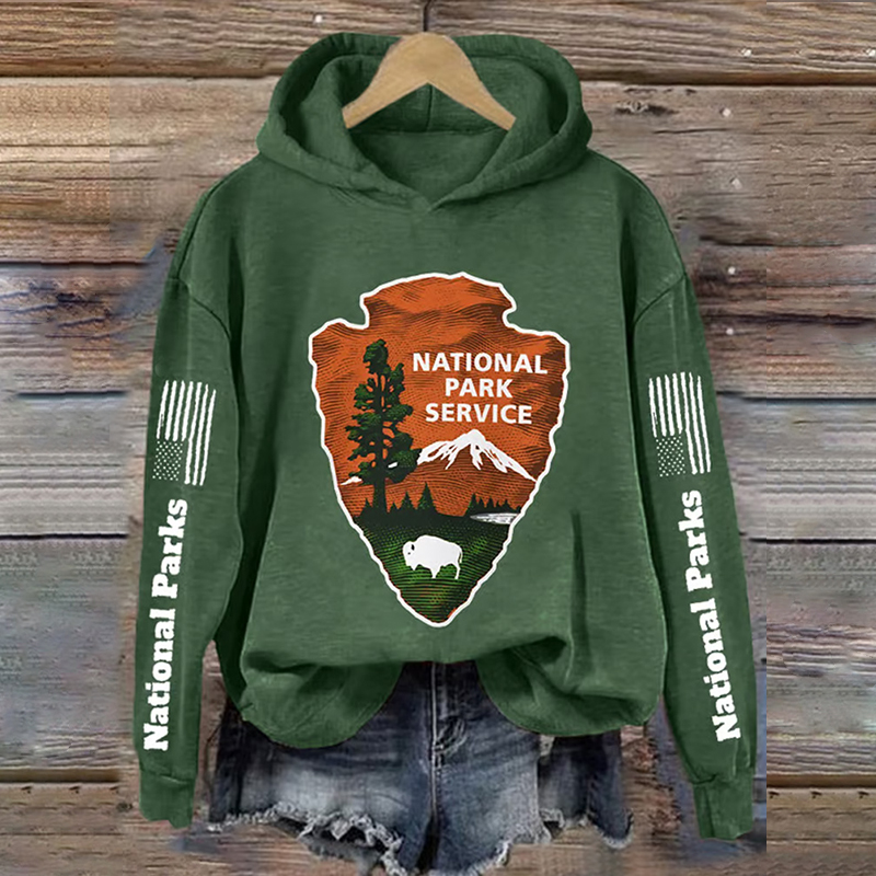 Women's Protect Our National Parks Hot Spots Print Hoodie