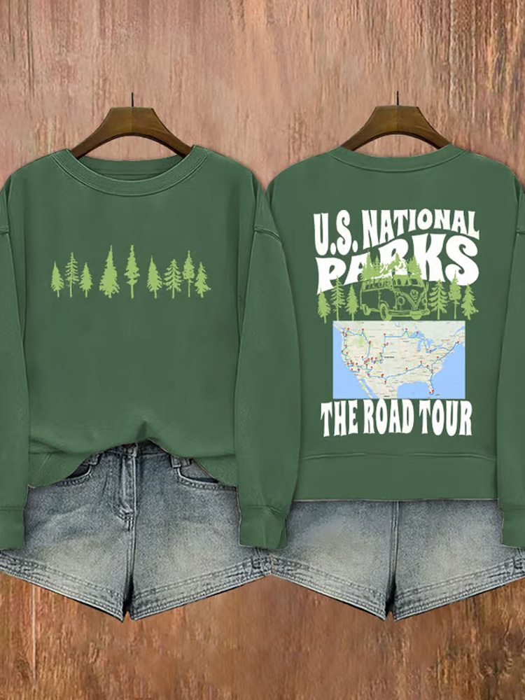 Women's Support National Parks Printed Sweatshirt