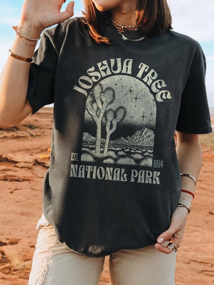 Joshua Tree National Park Retro Comfortable T-shirt
