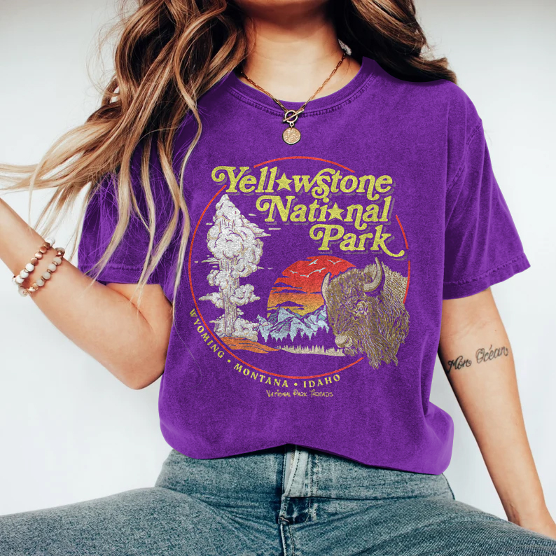 Women's National Park Vintage 70's Old Faithful Graphic Classic T-shirt
