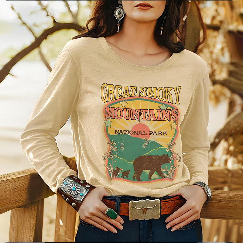 Women's Great Smoky Mountains National Parks Long Sleeve T-shirt