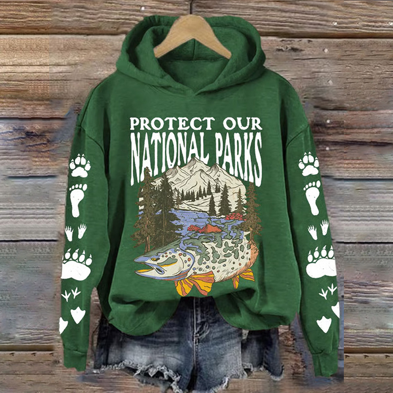 Women's Protect Our National Parks Printed Sweatshirt