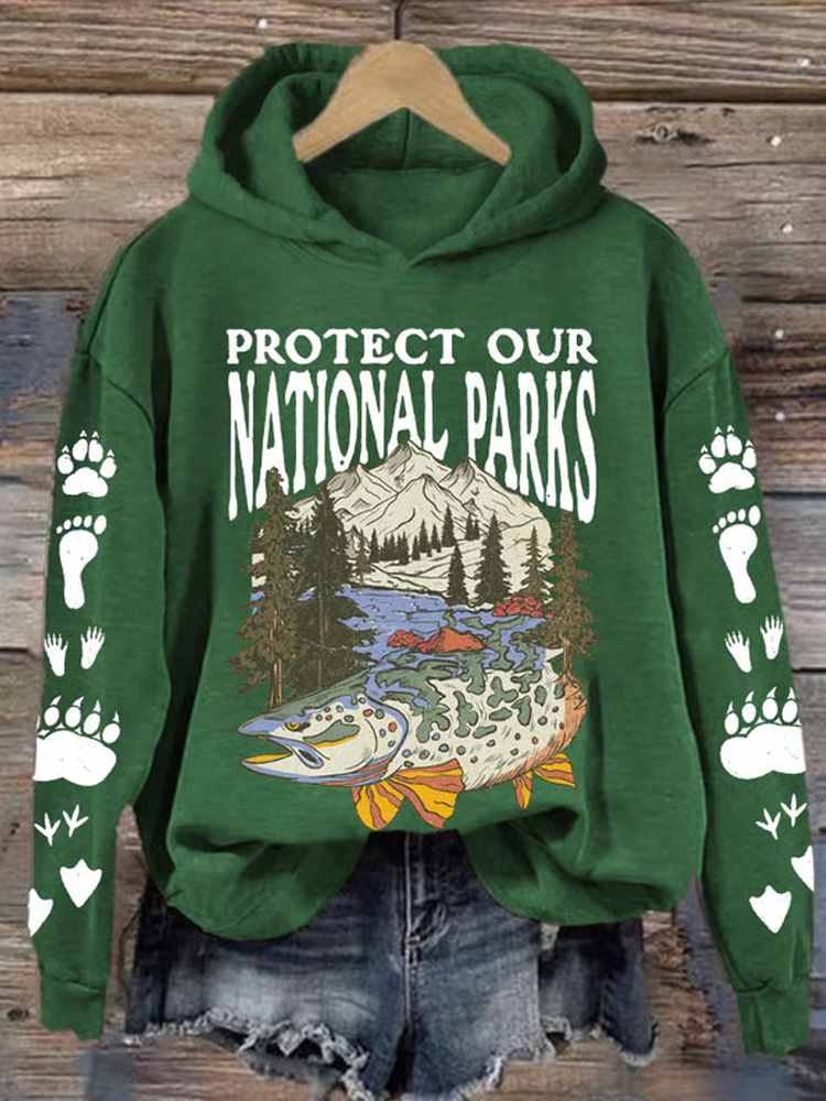 Women's Protect Our National Parks Printed Sweatshirt