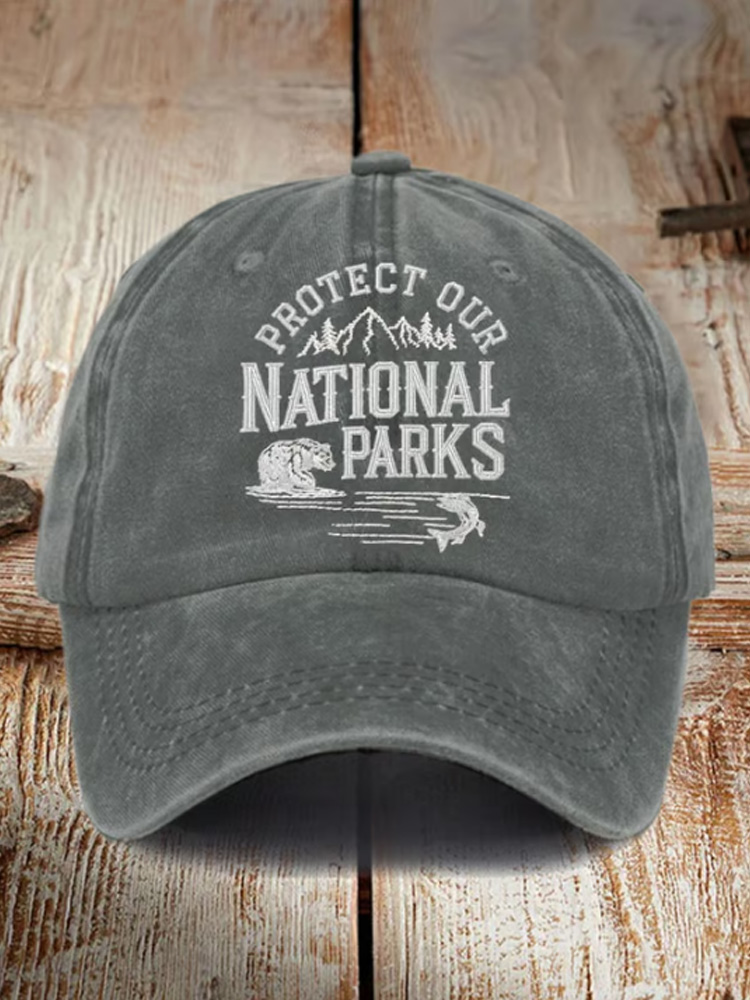Protect Our National Parks Print Baseball Cap